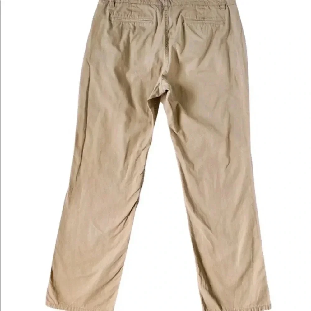 Bonobos Men’s Straight Fit Cotton Twill Chinos Khaki Plaid Accents 35x32